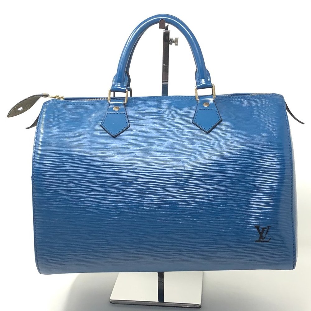 Louis Vuitton Vintage Epi Blue Speedy Bag 30